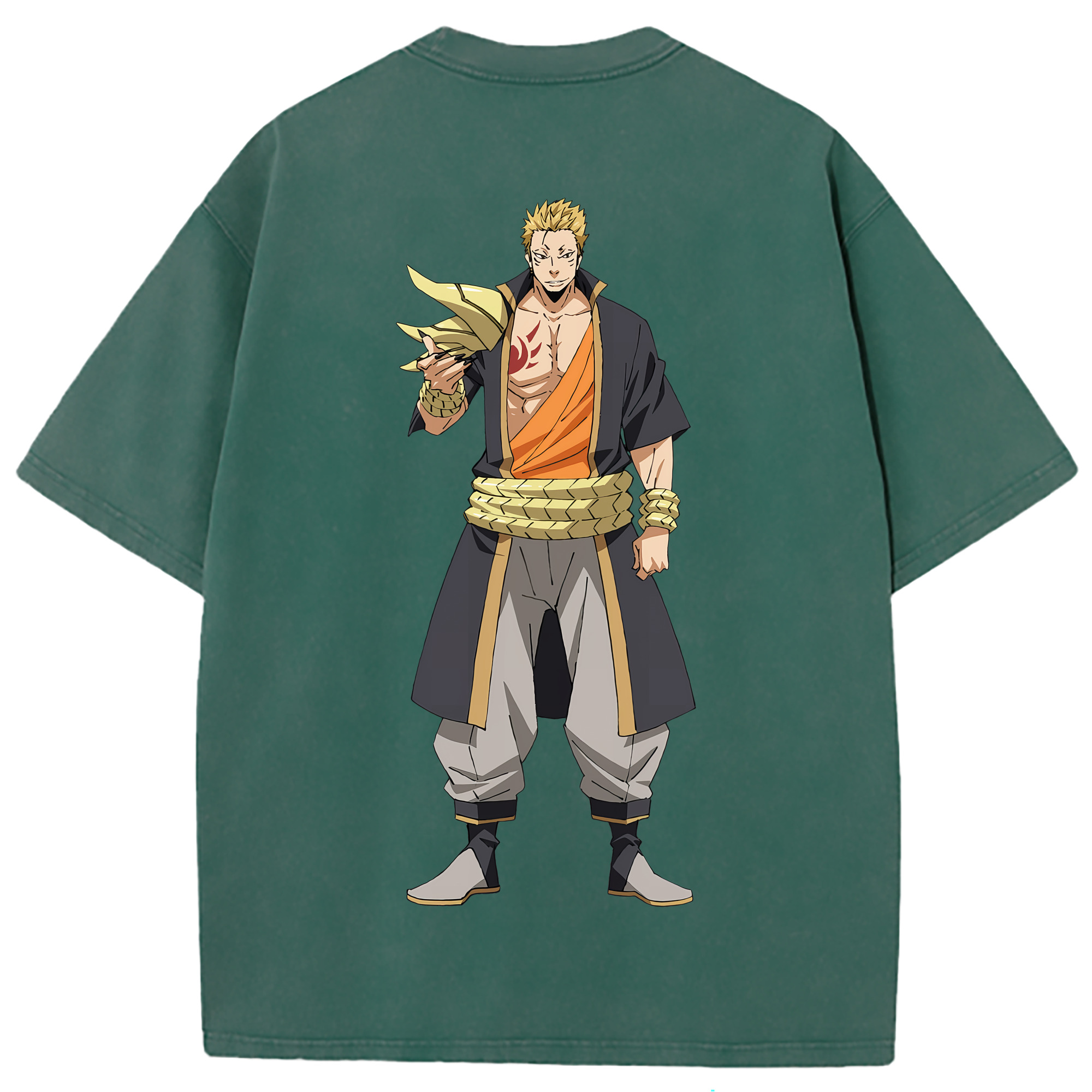 （画像用） 転スラ Regarding Reincarnated to Slime 綿100% ヴィンテージ風 半袖Tシャツ（背面プリント）